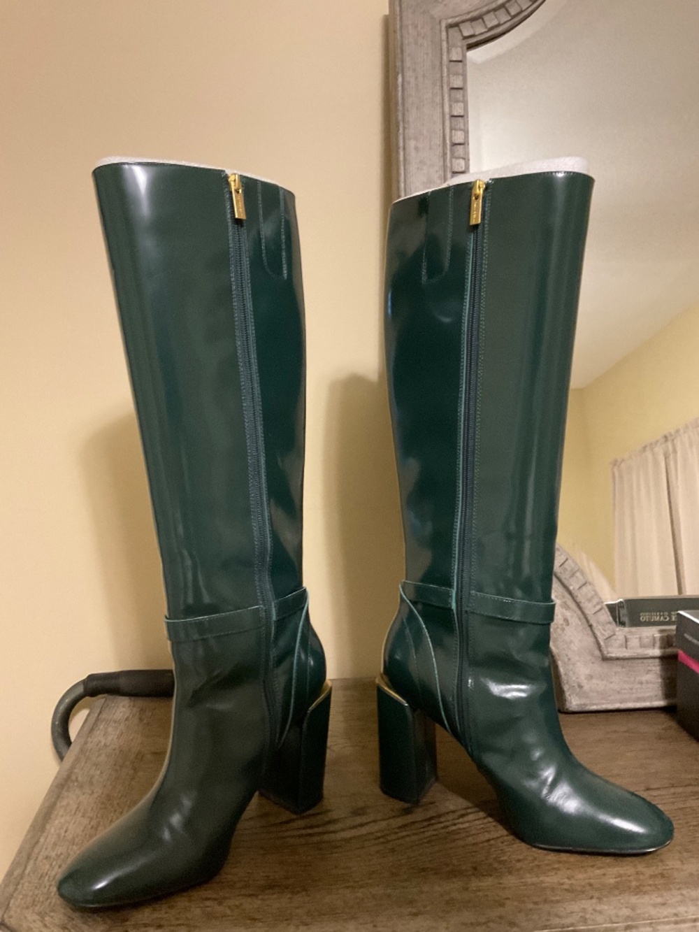 Vince Camuto Leather Knee High Boot Sz 10 - Picture 2 of 6
